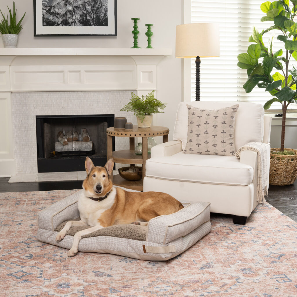 Henry Houndstooth Large Polyfill Sofa Style Dog Bed Bark & Slumber